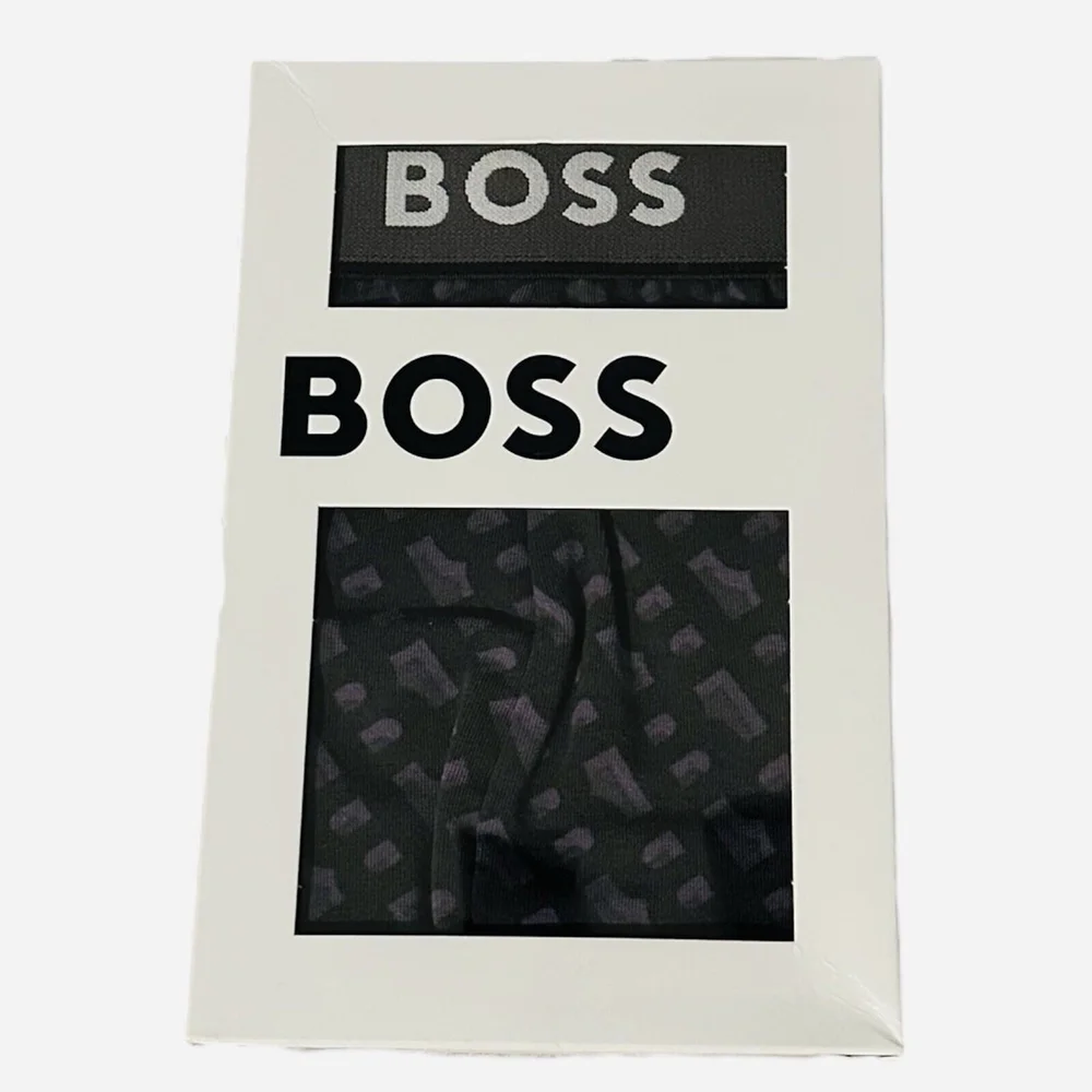NWT Hugo Boss Mens Cotton Stretch Hip Briefs‎ Underwear Black Purple Geo Size XL